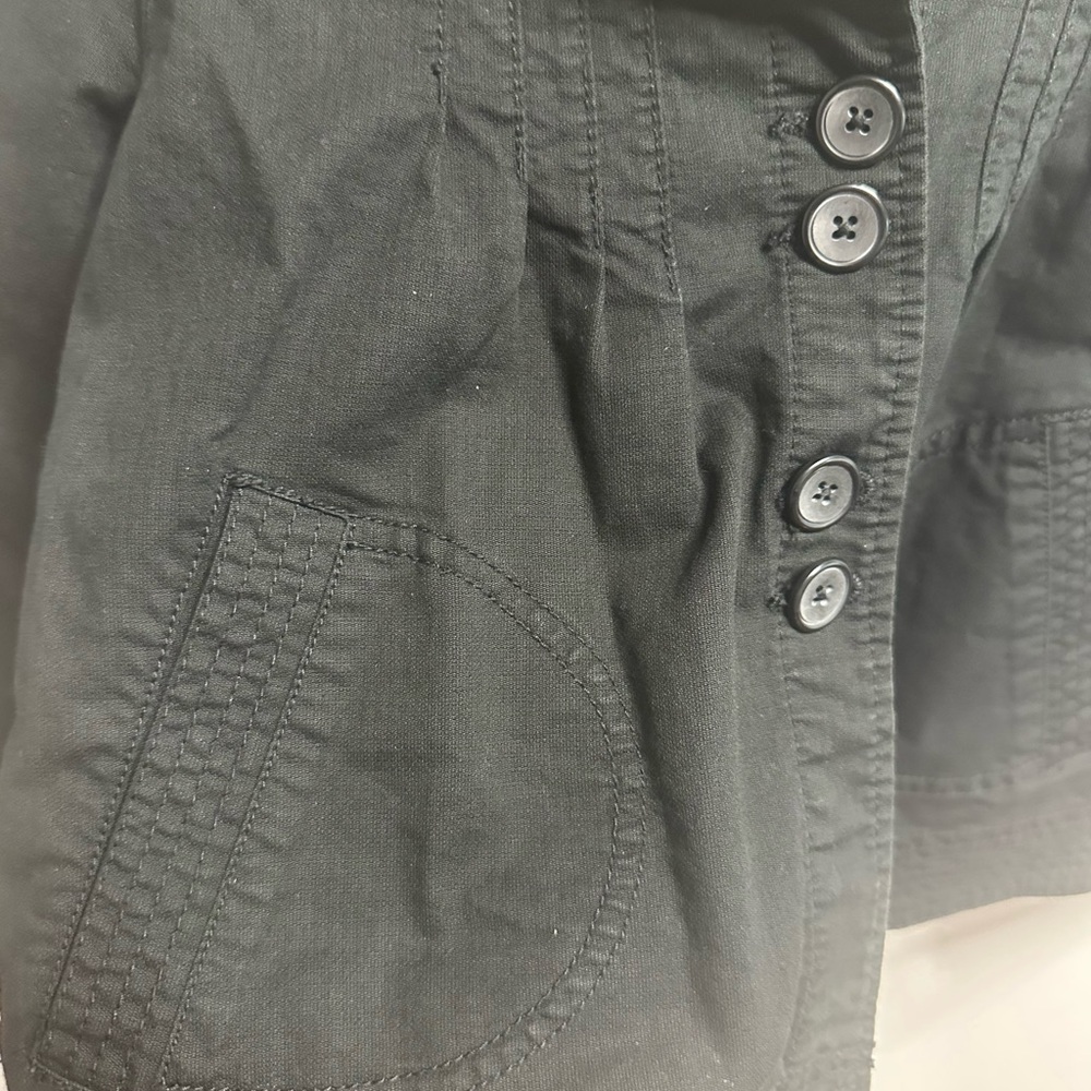 Hinge Black Button-Up Cropped Jacket - image 5